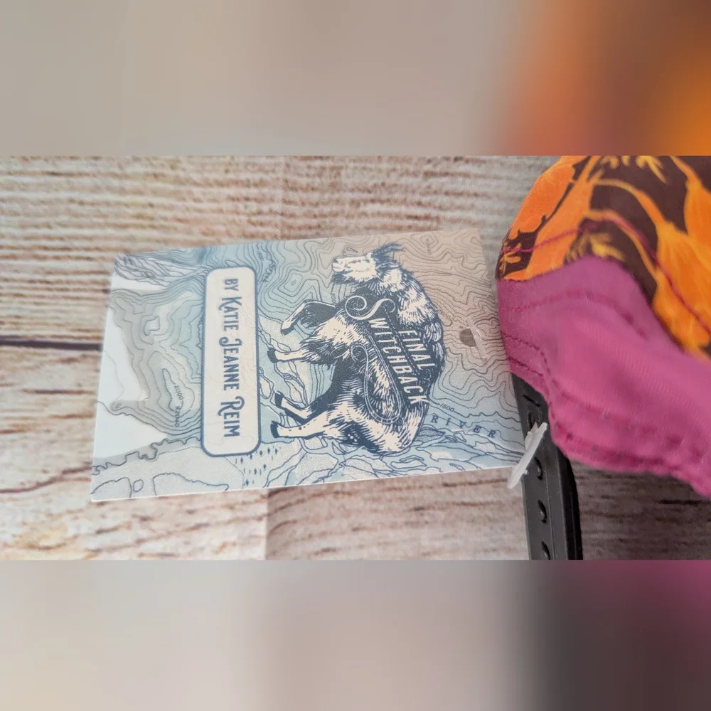 Colorful California Poppy Floral 5 Panel Trail Adjustable Cap Hat - Picture 2 of 6